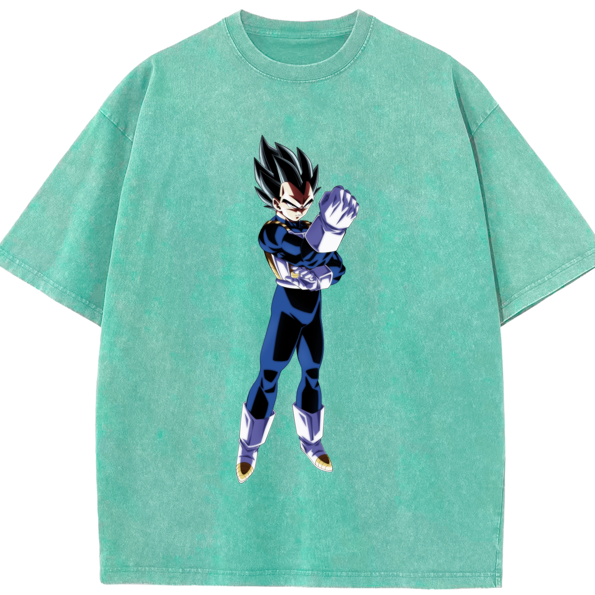 （画像用） ドラゴンボール ベジータ四世（Bejīta Yonsei）DRAGON BALL Vegeta IV 綿100% ヴィンテージ風 半袖Tシャツ（フロントプリント）